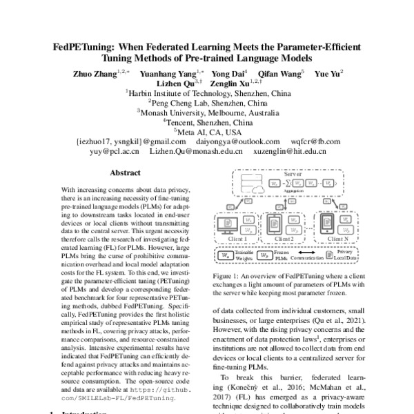 Fedpetuning When Federated Learning Meets The Parameter Efficient Tuning Methods Of Pre Trained