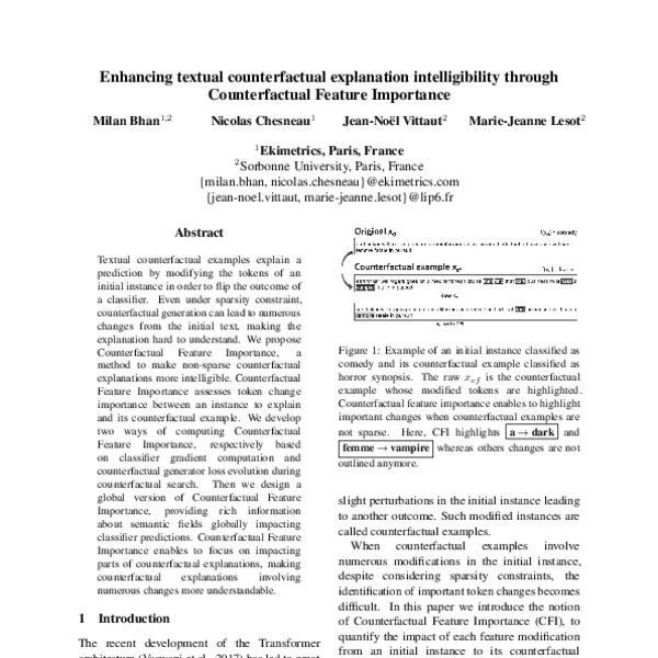 Enhancing Textual Counterfactual Explanation Intelligibility Through