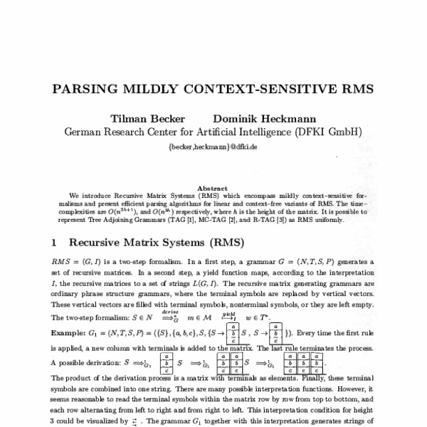 Parsing Mildly Context-sensitive RMS - ACL Anthology