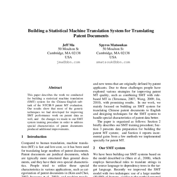 Building a Statistical Machine Translation System for Translating ...