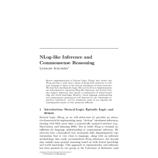NLog-like Inference and Commonsense Reasoning - ACL Anthology