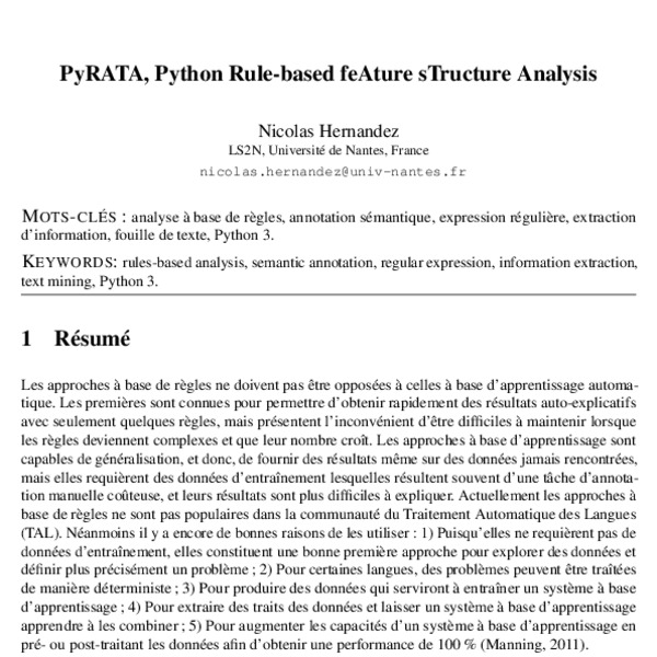 PyRATA, Python Rule-based feAture sTructure Analysis - ACL Anthology