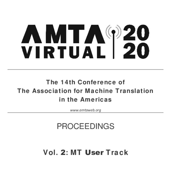 Proceedings of the 14th Conference of the Association for Machine ...