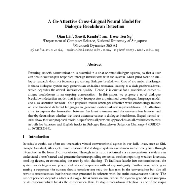 A Co-Attentive Cross-Lingual Neural Model for Dialogue Breakdown ...