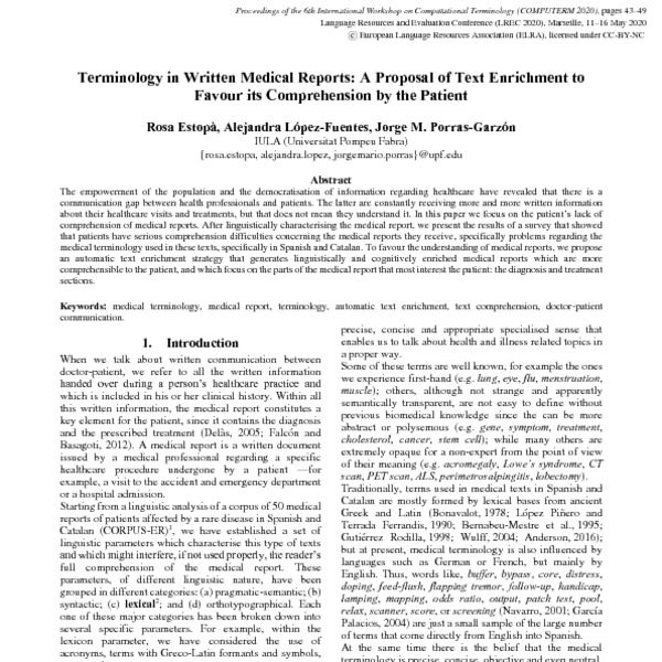 medical terminology paper