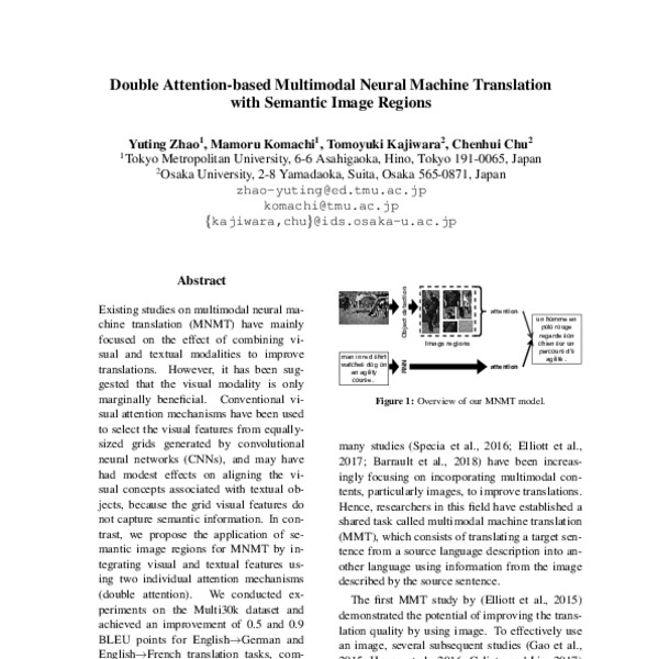 Double Attention-based Multimodal Neural Machine Translation with ...