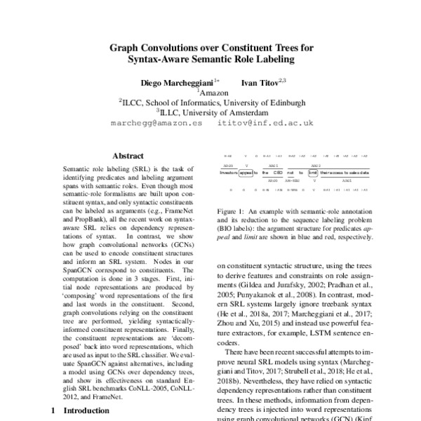 Graph Convolutions over Constituent Trees for Syntax-Aware Semantic ...