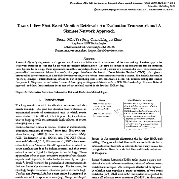 Towards Few-Shot Event Mention Retrieval: An Evaluation Framework and A ...