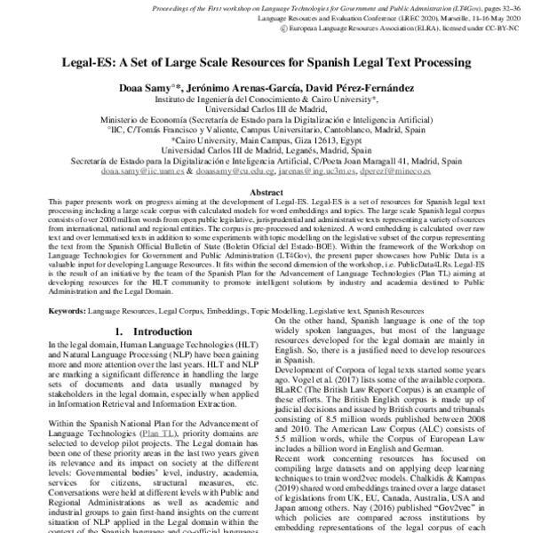 LegalES A Set of Large Scale Resources for Spanish Legal Text