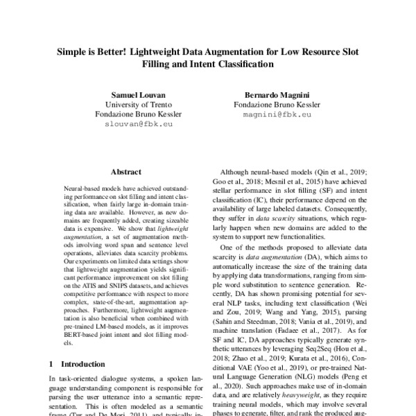 Simple is Better! Lightweight Data Augmentation for Low Resource Slot ...