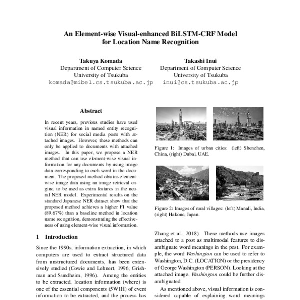 An Element-wise Visual-enhanced BiLSTM-CRF Model for Location Name ...