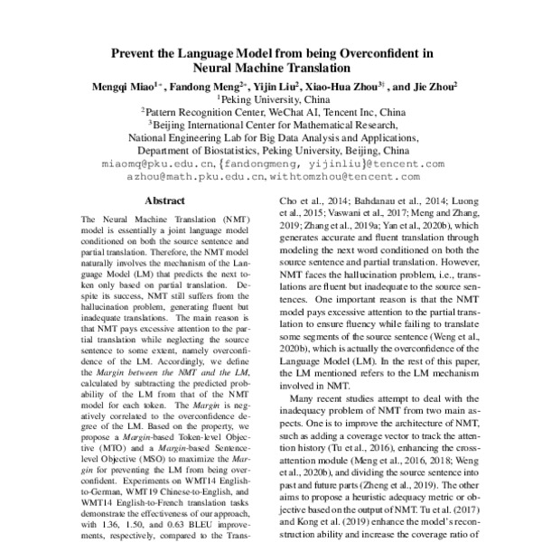 Prevent the Language Model from being Overconfident in Neural Machine ...