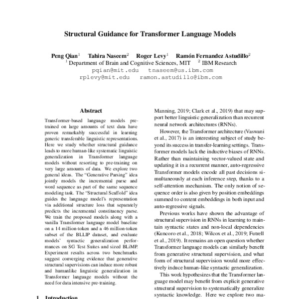 Structural Guidance for Transformer Language Models - ACL Anthology