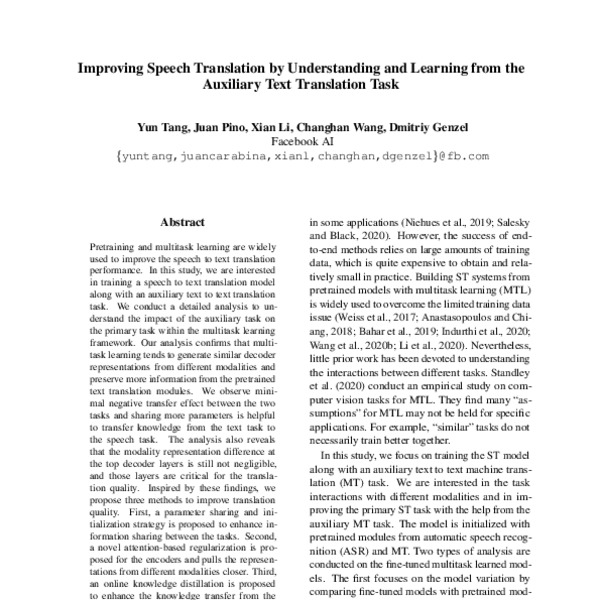 Improving Speech Translation By Understanding And Learning From The ...