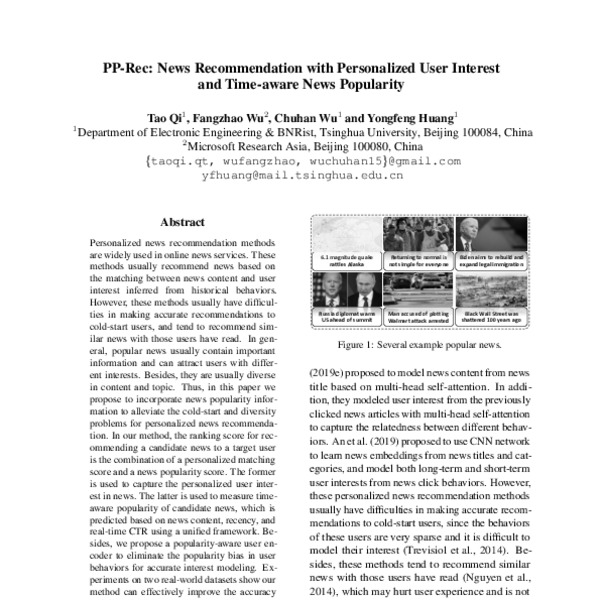 PP-Rec: News Recommendation with Personalized User Interest and Time ...