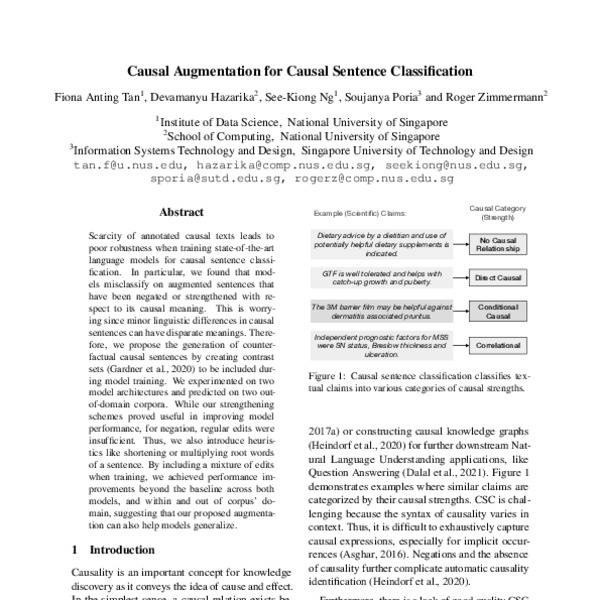 Causal Augmentation for Causal Sentence Classification - ACL Anthology