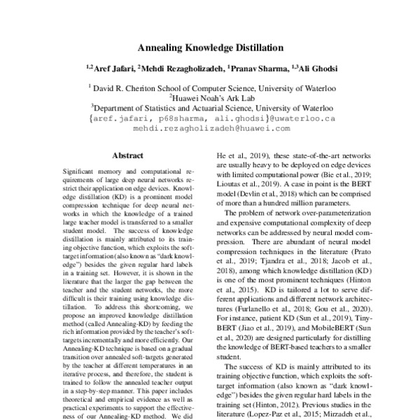 Annealing Knowledge Distillation - ACL Anthology