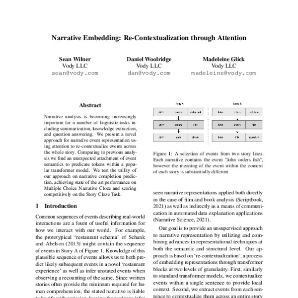 Narrative Embedding: Re-Contextualization Through Attention - ACL Anthology