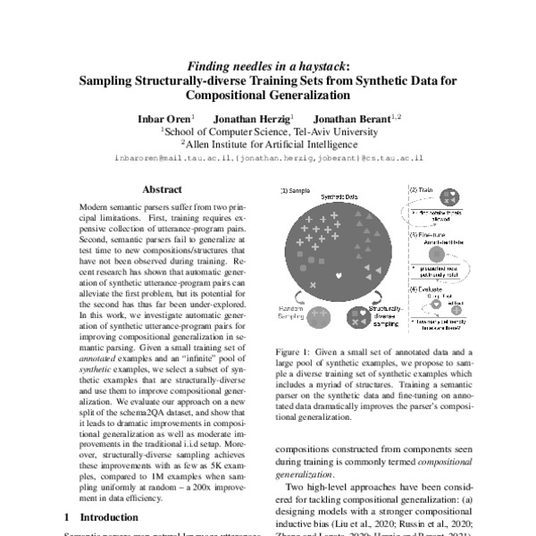 Finding needles in a haystack Sampling Structurallydiverse Training