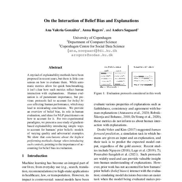 On the Interaction of Belief Bias and Explanations - ACL Anthology