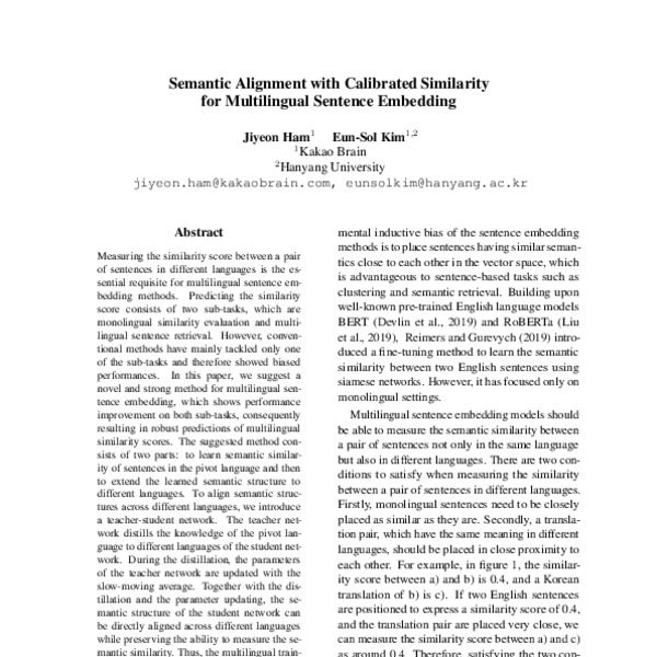 Semantic Alignment with Calibrated Similarity for Multilingual Sentence