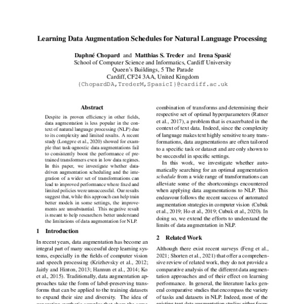 Learning Data Augmentation Schedules for Natural Language Processing ...
