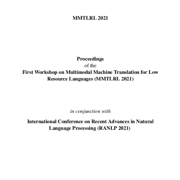 Proceedings of the First Workshop on Multimodal Machine Translation for ...