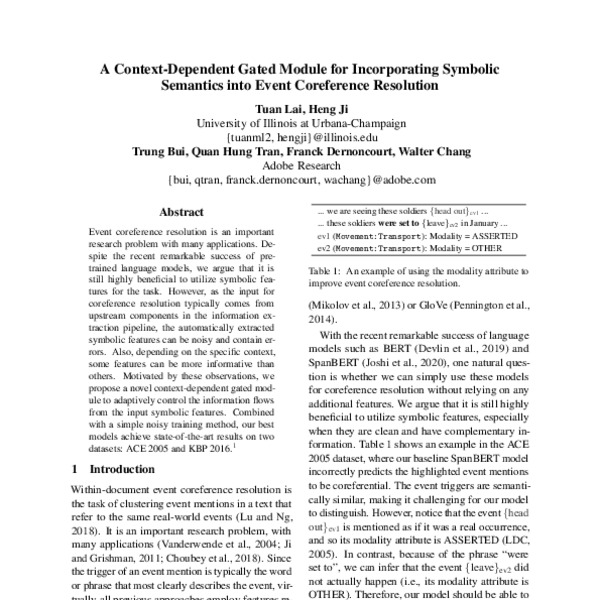 A ContextDependent Gated Module for Incorporating Symbolic Semantics