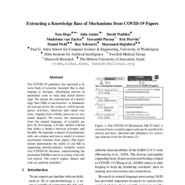 Extracting a Knowledge Base of Mechanisms from COVID19 Papers ACL