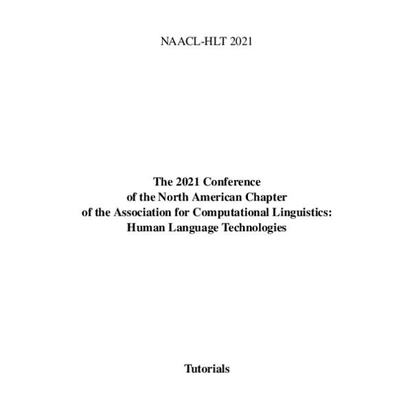 Proceedings of the 2021 Conference of the North American Chapter of the
