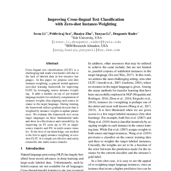 Improving Cross-lingual Text Classification with Zero-shot Instance ...