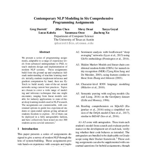 programming assignment exploring overfitting in nlp