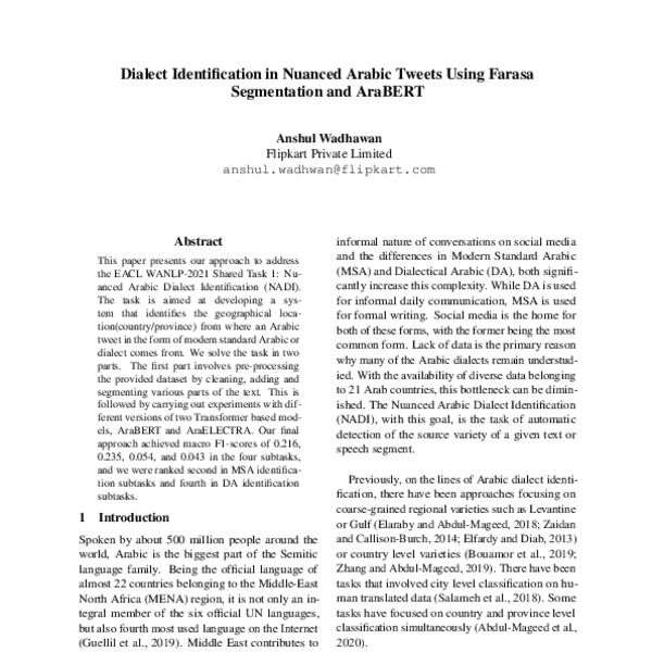 Dialect Identification in Nuanced Arabic Tweets Using Farasa ...