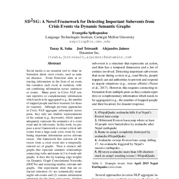A Novel Framework for Detecting Important Subevents from Crisis Events ...