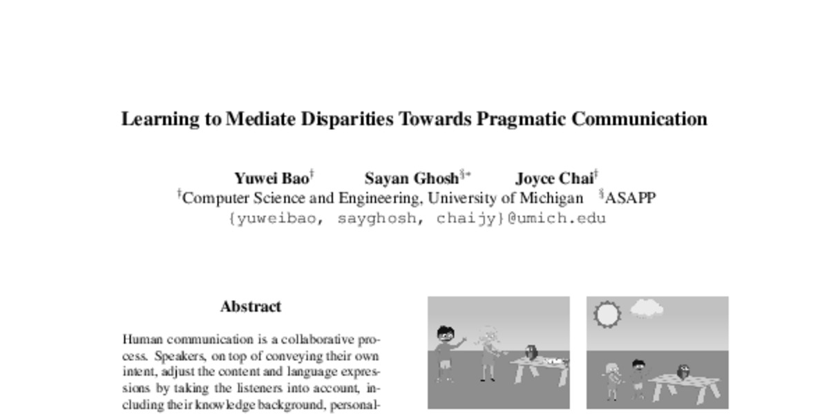 Learning to Mediate Disparities Towards Pragmatic Communication