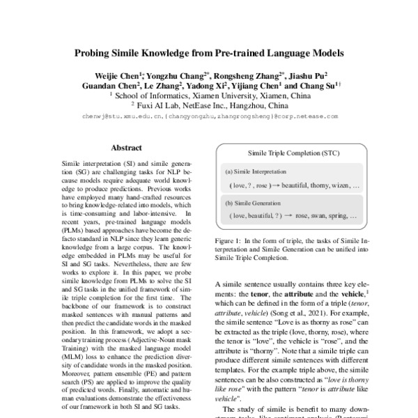 Probing Simile Knowledge from Pre-trained Language Models - ACL Anthology