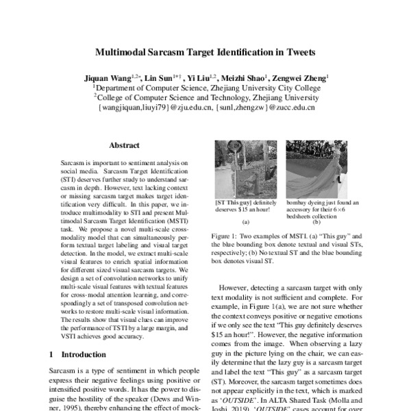 Multimodal Sarcasm Target Identification in Tweets - ACL Anthology