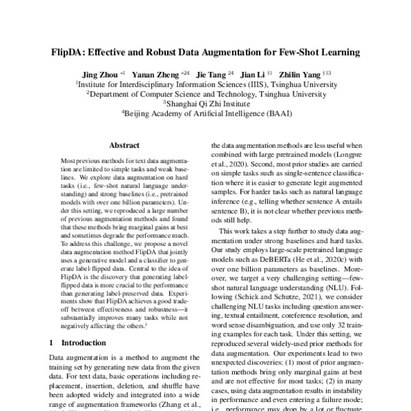 FlipDA: Effective and Robust Data Augmentation for Few-Shot Learning ...