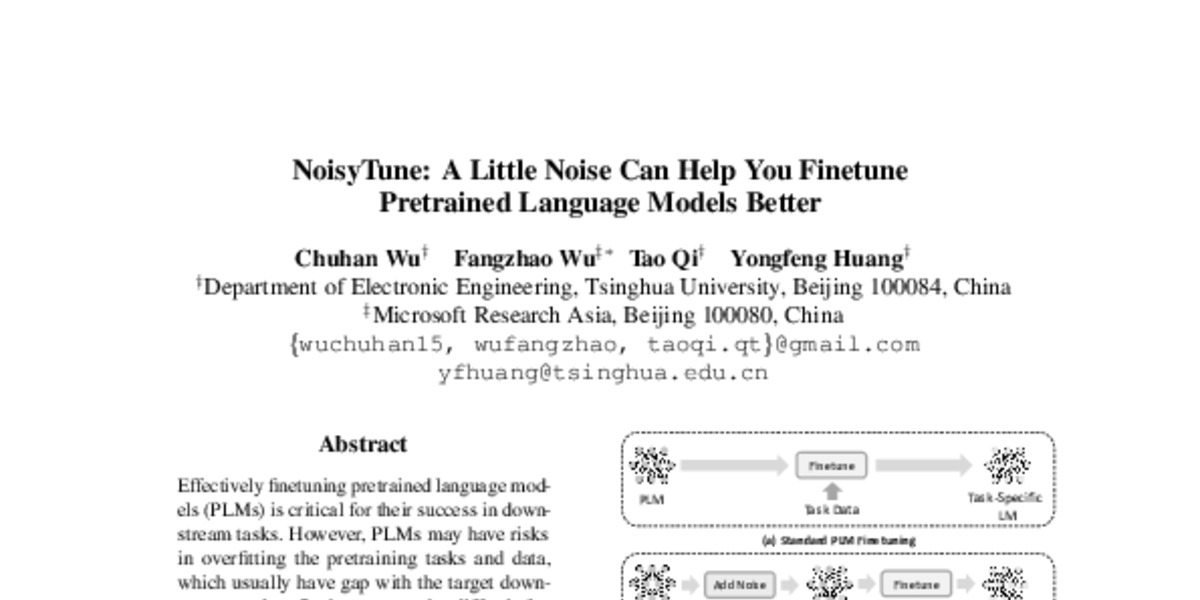 NoisyTune: A Little Noise Can Help You Finetune Pretrained