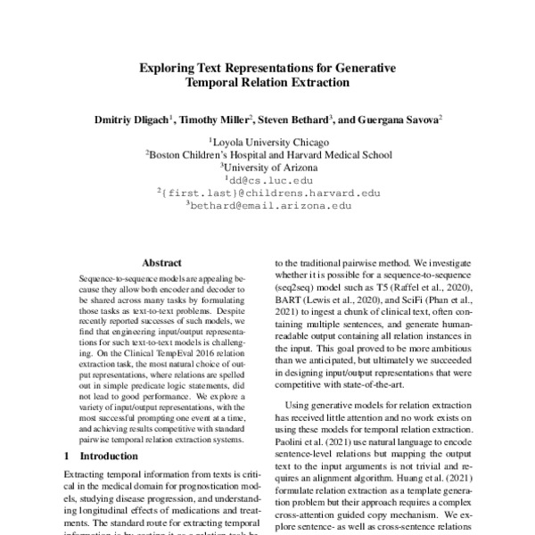 Exploring Text Representations For Generative Temporal Relation ...