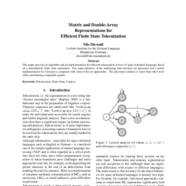 Matrix and DoubleArray Representations for Efficient Finite State