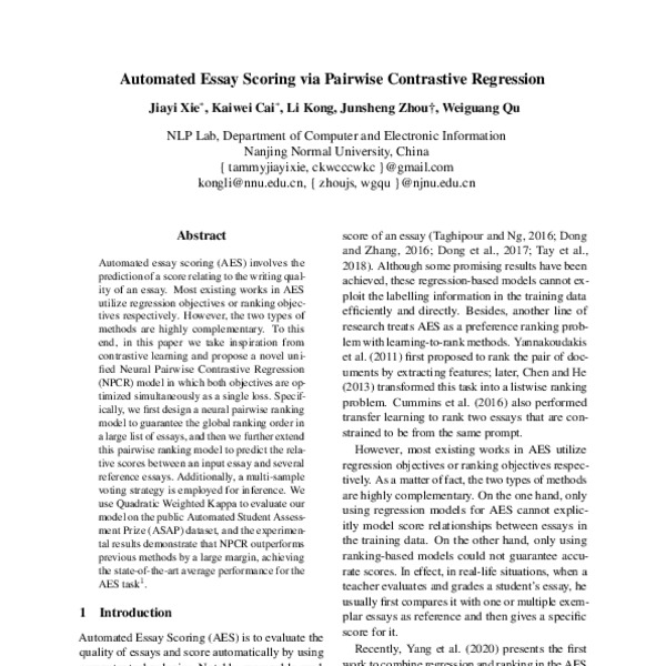 automated essay scoring via pairwise contrastive regression