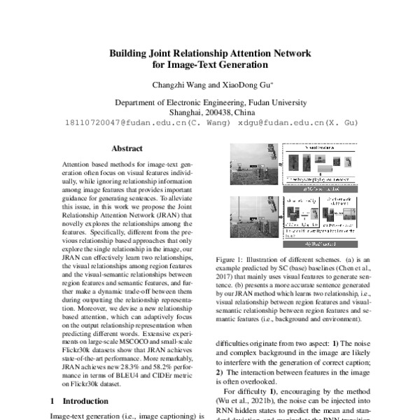 Building Joint Relationship Attention Network for Image-Text Generation ...