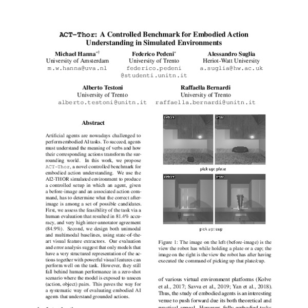 ACT-Thor: A Controlled Benchmark for Embodied Action Understanding in ...