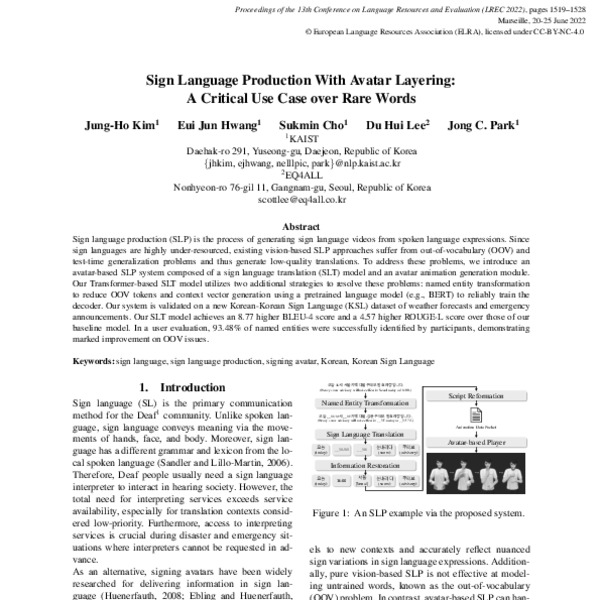 Sign language production with avatar layering a critical use case over