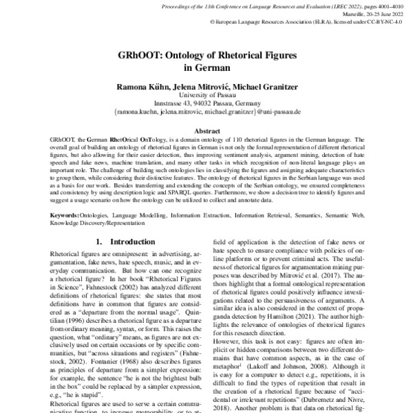 GRhOOT: Ontology of Rhetorical Figures in German - ACL Anthology