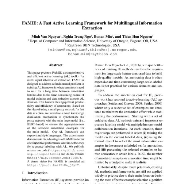 FAMIE: A Fast Active Learning Framework for Multilingual Information ...