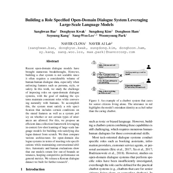 Building a Role Specified Open-Domain Dialogue System Leveraging Large ...