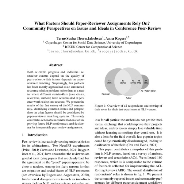 What Factors Should PaperReviewer Assignments Rely On? Community