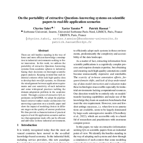 On the portability of extractive Question-Answering systems on ...